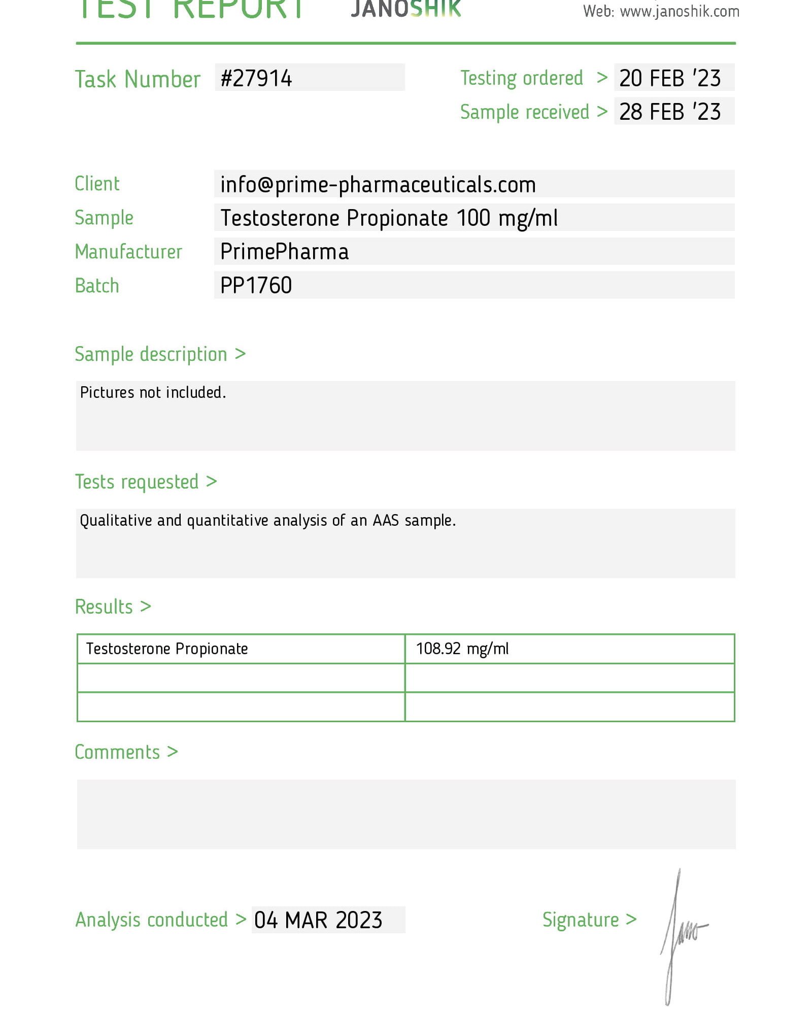 Testoterone Propionate Kopen